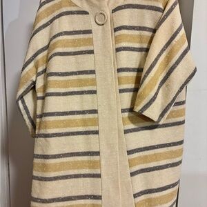 Striped 1960s Sophisticated Miss California Tunic Blazer